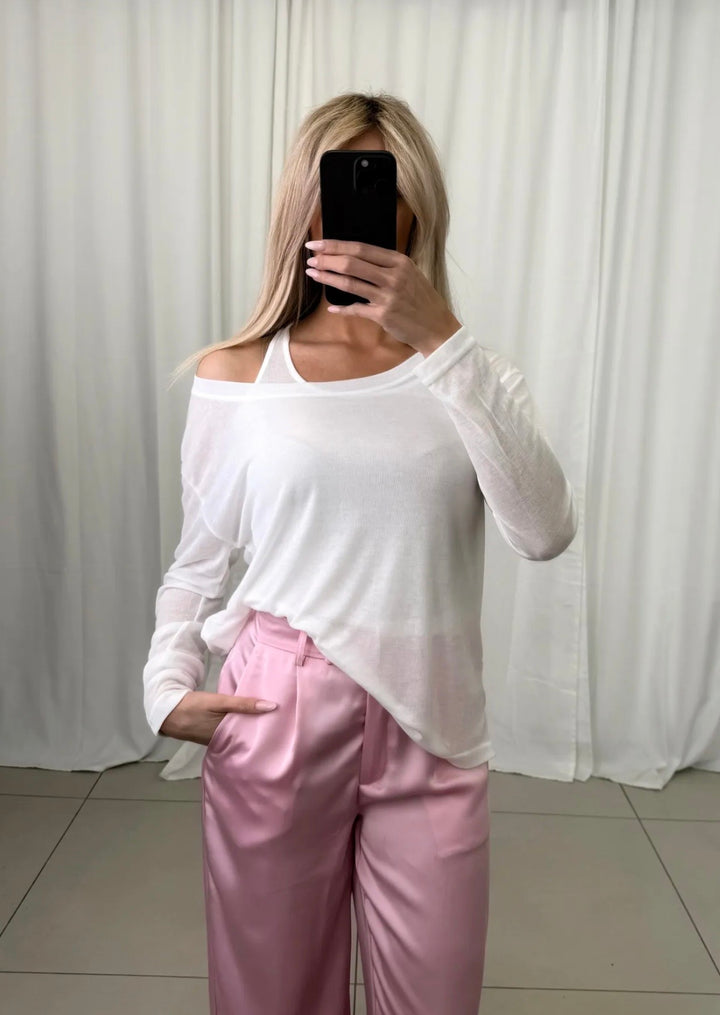 LOCKERES VISKOSE LONGSLEEVE mit Top - versch. Farben