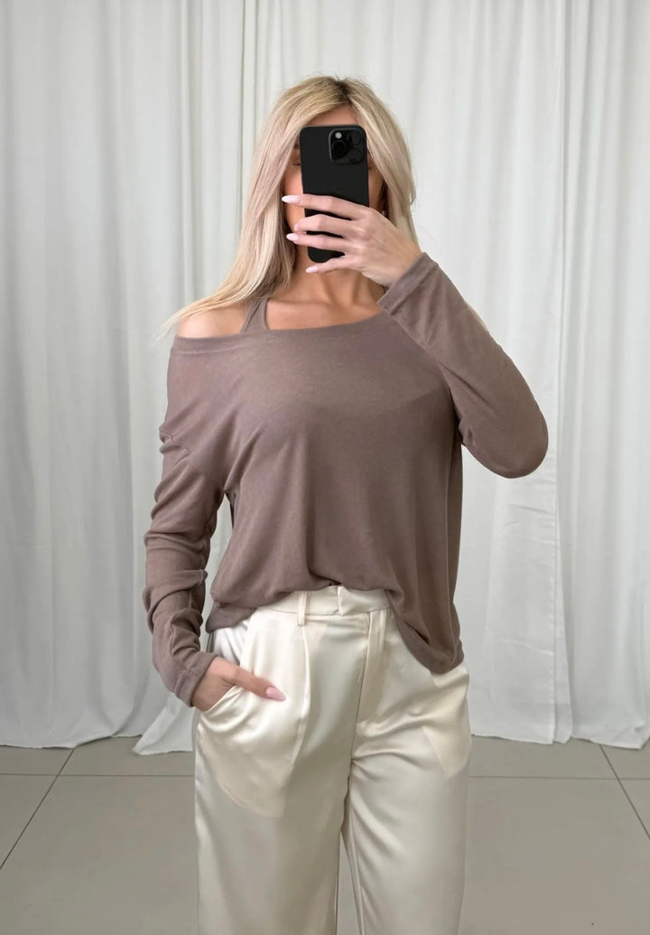 LOCKERES VISKOSE LONGSLEEVE mit Top - versch. Farben