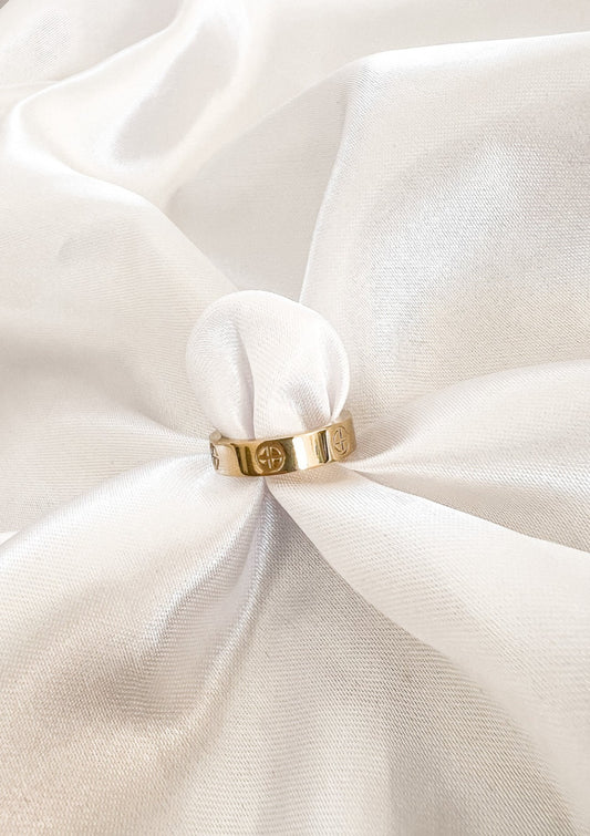 STATEMENT RING- 14k vergoldet