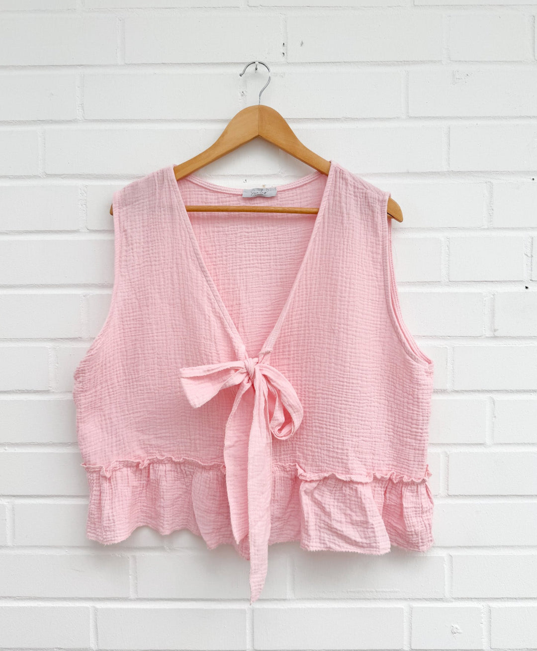 CURVY CUTE MUSSELIN BLUSE MIT SCHLEIFE - versch. Farben