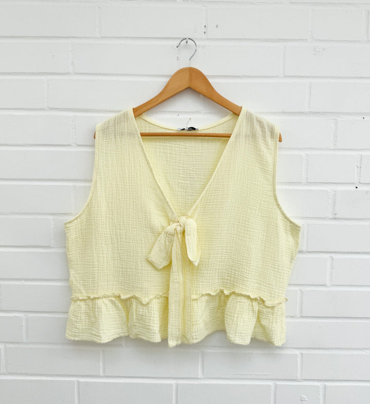 CURVY CUTE MUSSELIN BLUSE MIT SCHLEIFE - versch. Farben