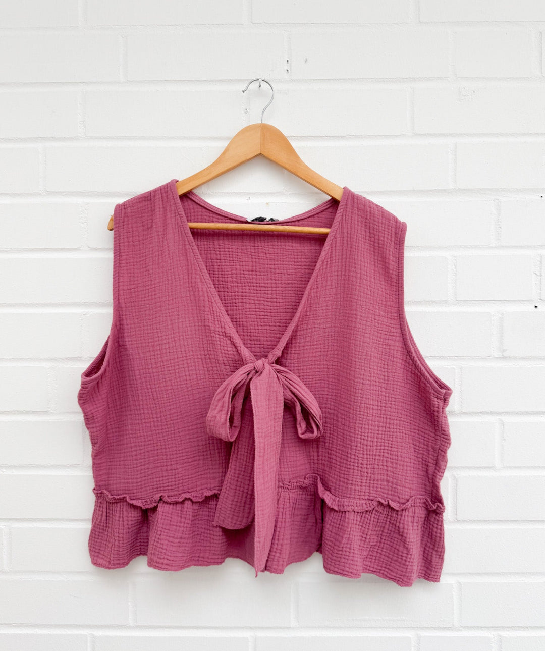 CURVY CUTE MUSSELIN BLUSE MIT SCHLEIFE - versch. Farben