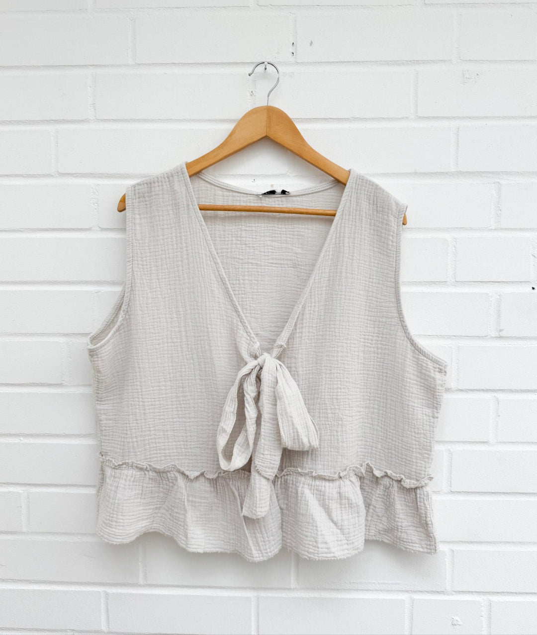 CURVY CUTE MUSSELIN BLUSE MIT SCHLEIFE - versch. Farben