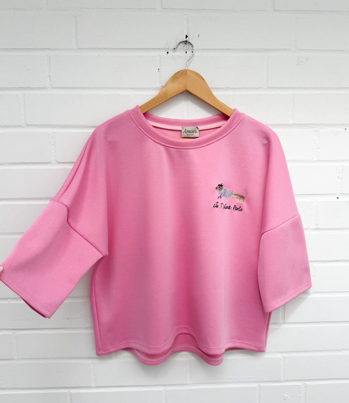 OVERSIZE T-SHIRT DACKEL LIEBE - versch. Farben