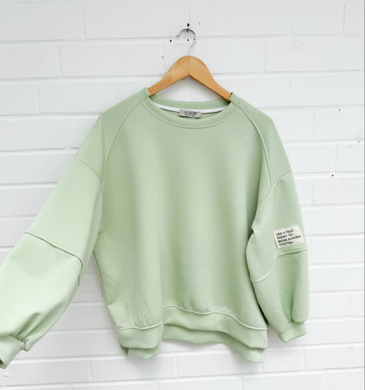 SWEATSHIRT LIFE IS TOO SHORT - versch. Farben
