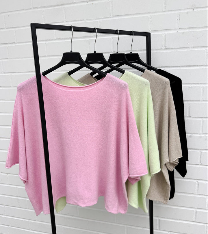 RUNDHALS KURZARM PULLOVER MAI - versch. Farben