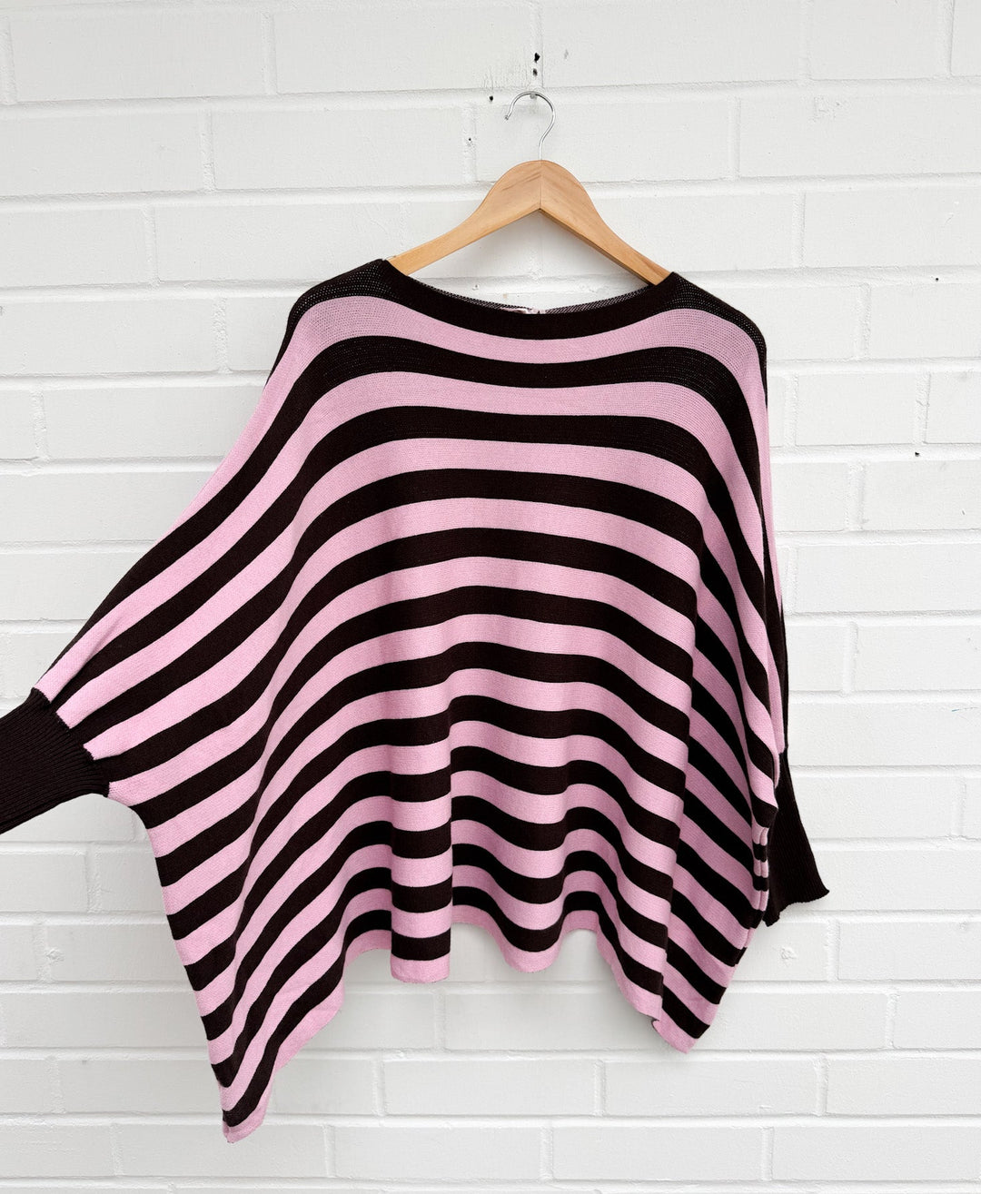 STREIFEN OVERSIZE BASIC STRICKPULLOVER - versch. Farben