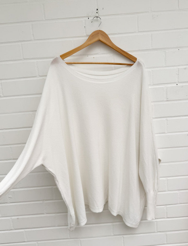 LANGER OVERSIZE BASIC PULLOVER - versch. Farben