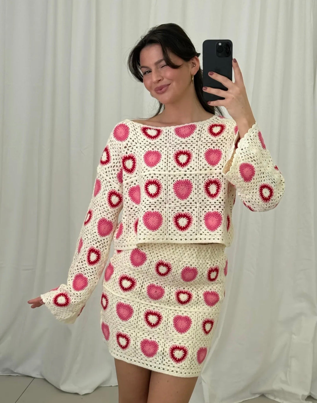 HEART HÄKEL PULLOVER - versch. Farben