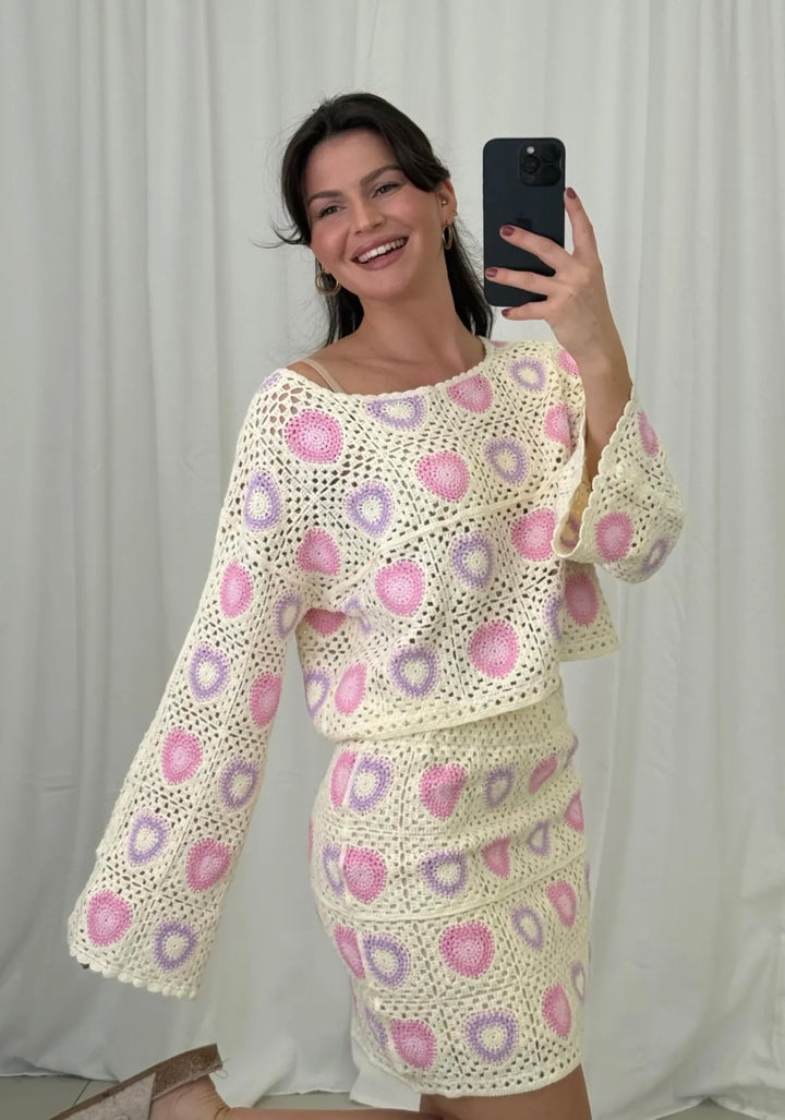 HEART HÄKEL PULLOVER - versch. Farben