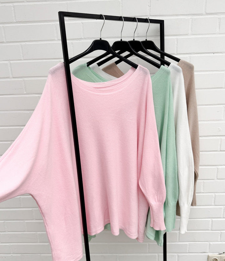 LANGER OVERSIZE BASIC PULLOVER - versch. Farben