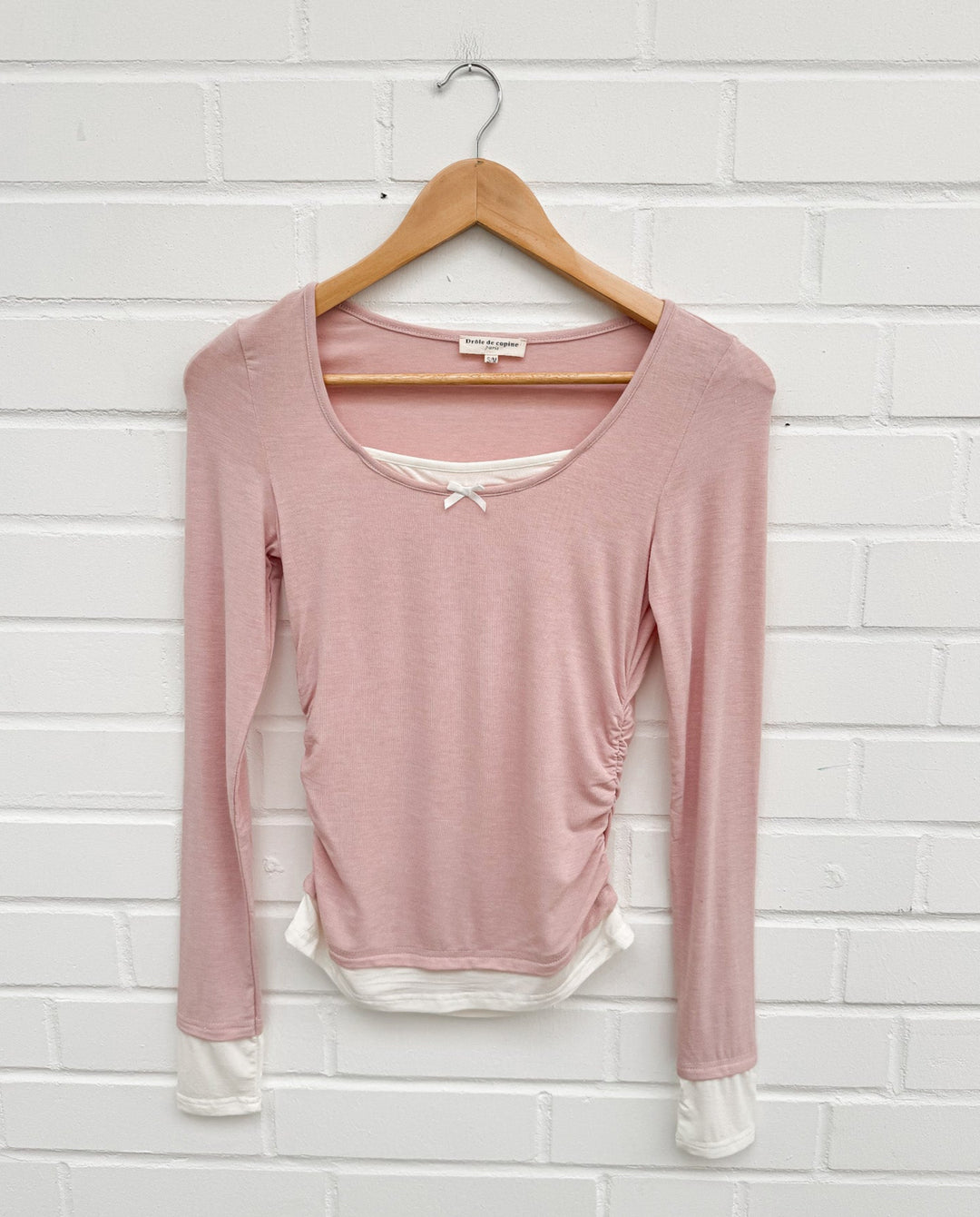 TWO COLOR LONGSLEEVE - rosa