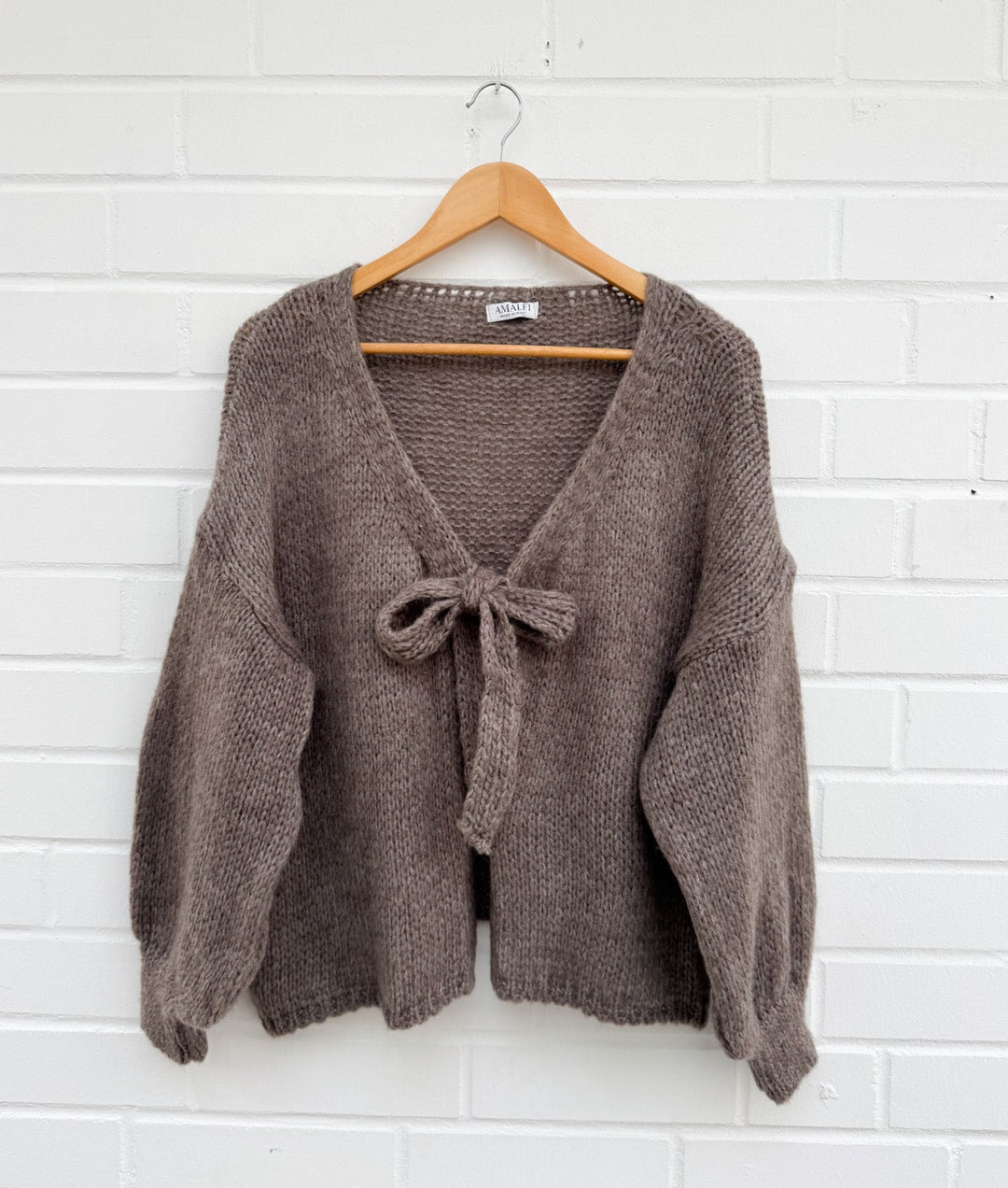 STRICKJACKE RIBBON - braun