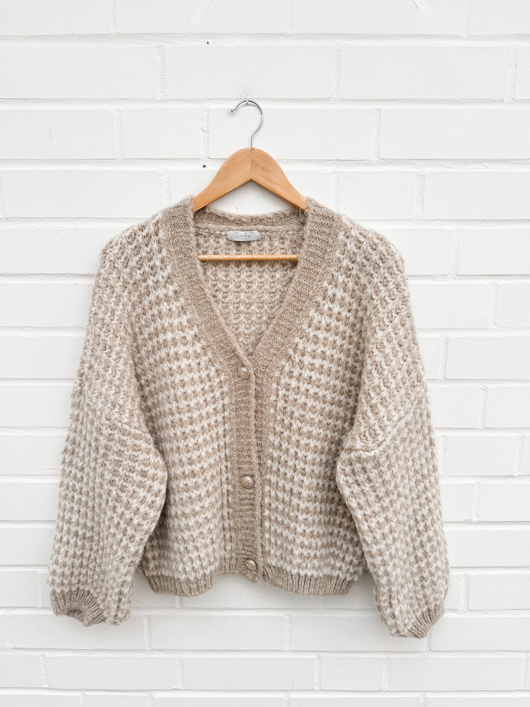 STRICKJACKE LOU - taupe