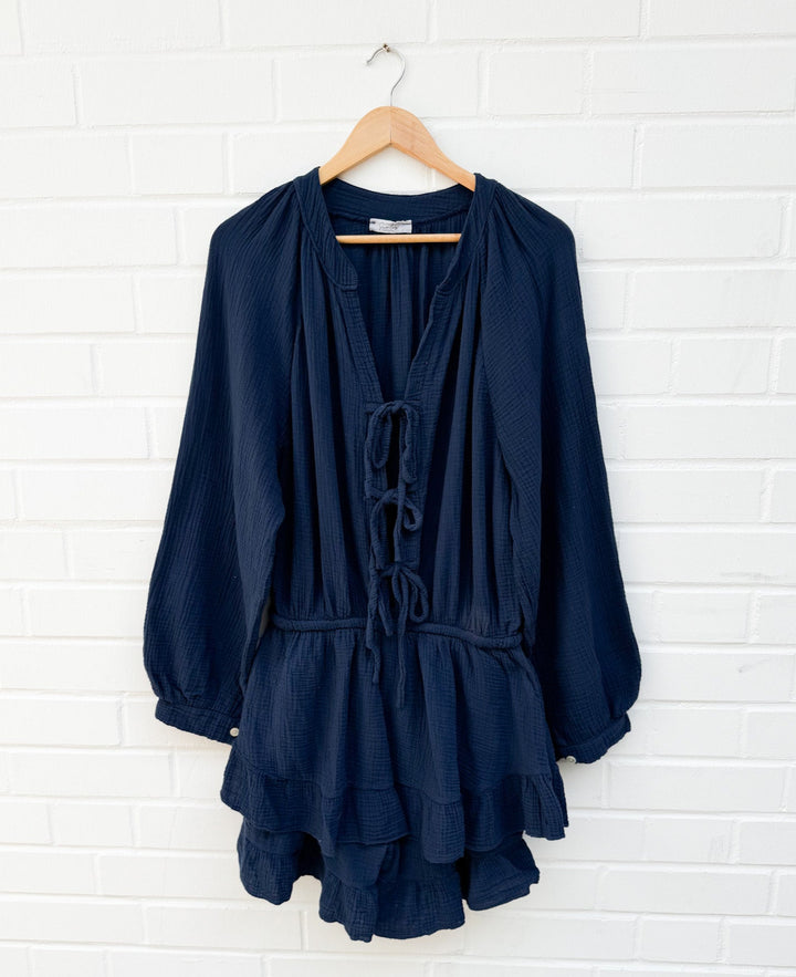 CURVY SCHLEIFEN PLAYSUIT - versch. Farben