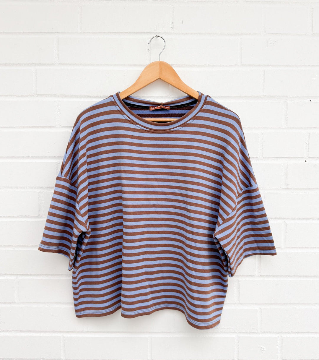 GESTREIFTES Oversize CROP T-SHIRT - versch Farben