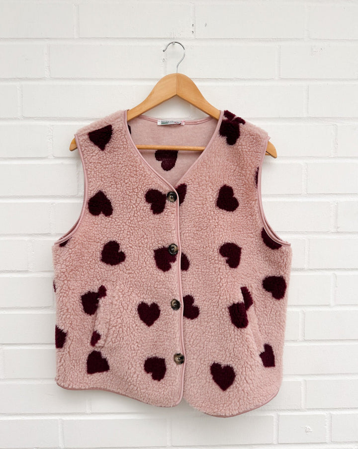 HERZ TEDDY WESTE - rosa