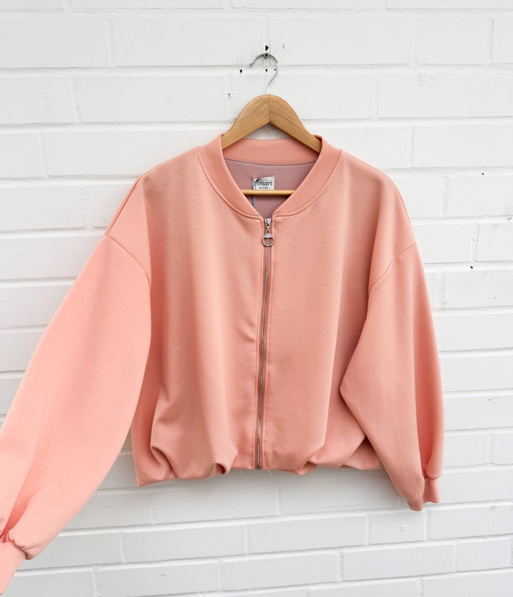 SWEATJACKE KELLY mit Raffung - versch. Farben