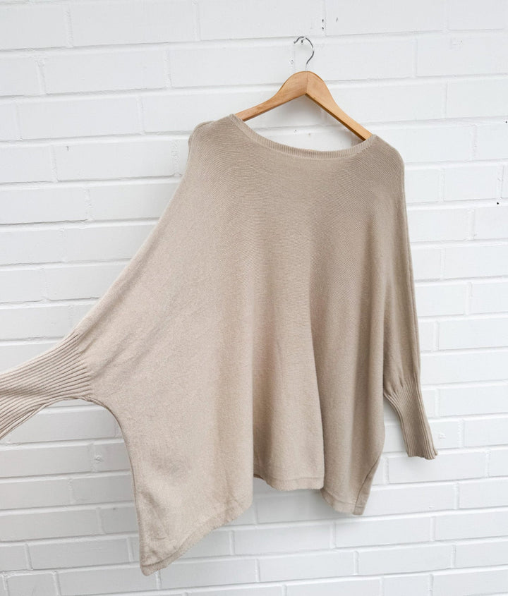 OVERSIZE BASIC STRICKPULLOVER - versch. Farben