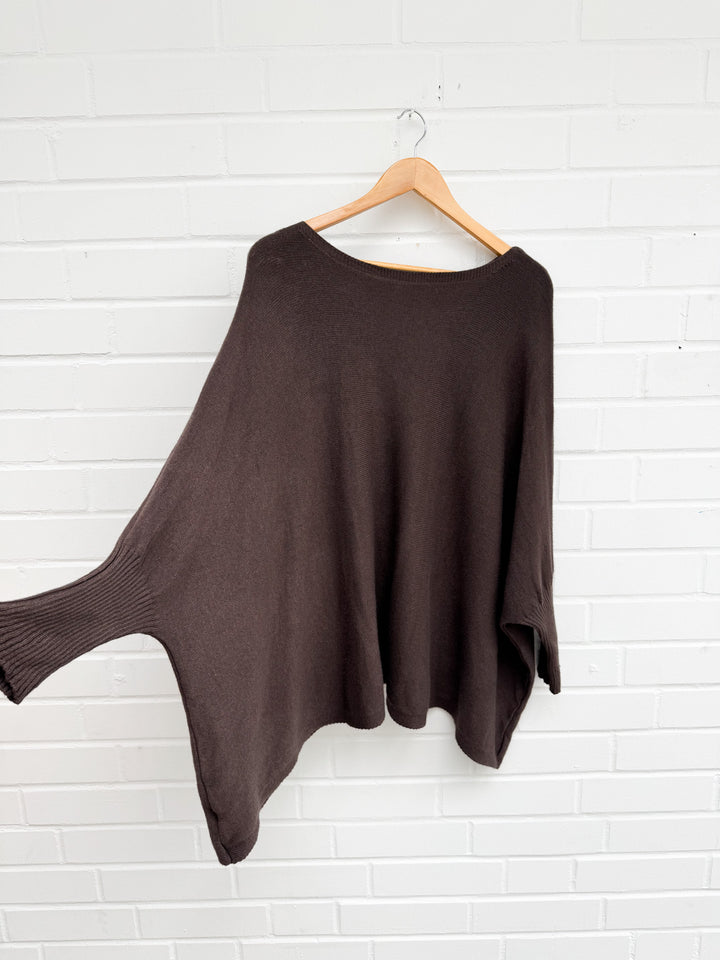 OVERSIZE BASIC STRICKPULLOVER - versch. Farben
