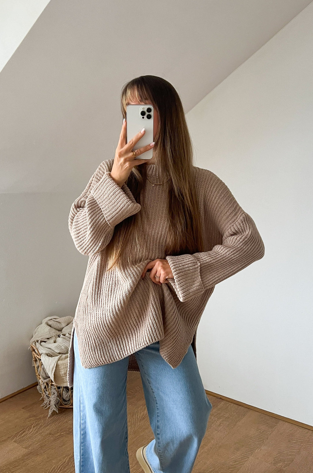 LONGPULLOVER ALIN- Taupe