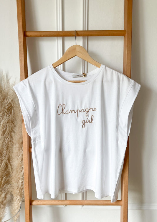 T-SHIRT CHAMPAGNE GIRL
