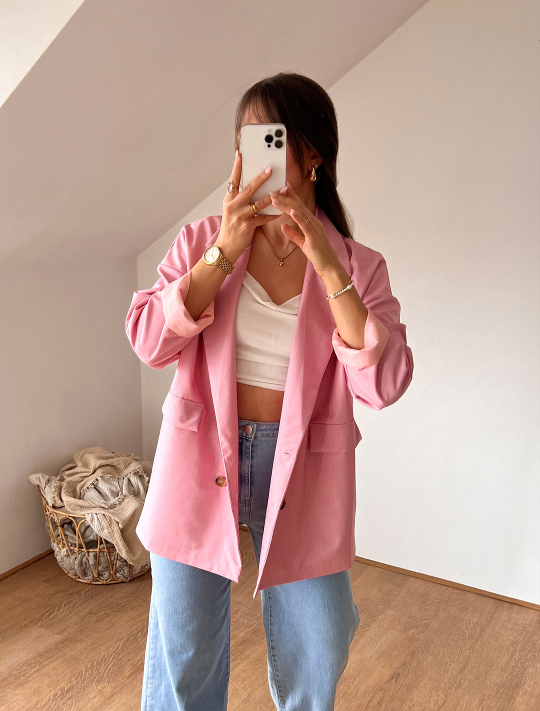 OVERSIZE BLAZER - rosa