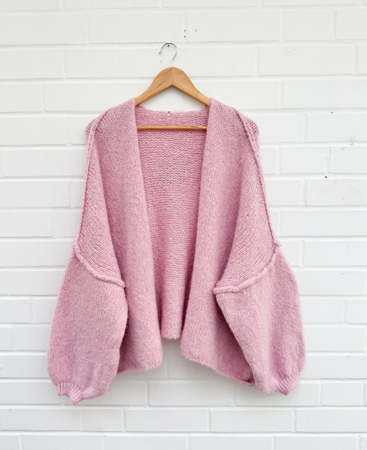 OVERSIZE STRICKJACKE MELLO- versch. Farben