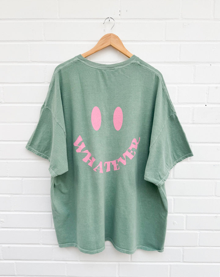 OVERSIZE T-SHIRT WHATEVER - Grün