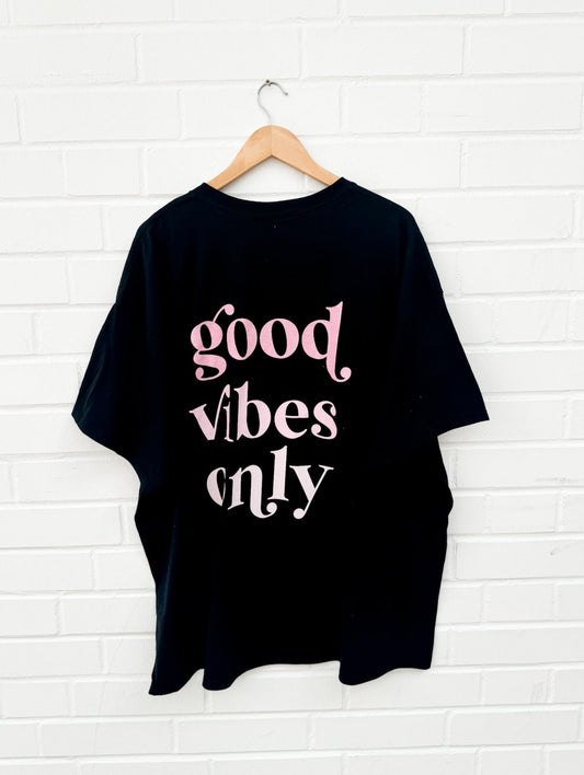 OVERSIZE T-SHIRT GOOD VIBES ONLY - ver. Farben