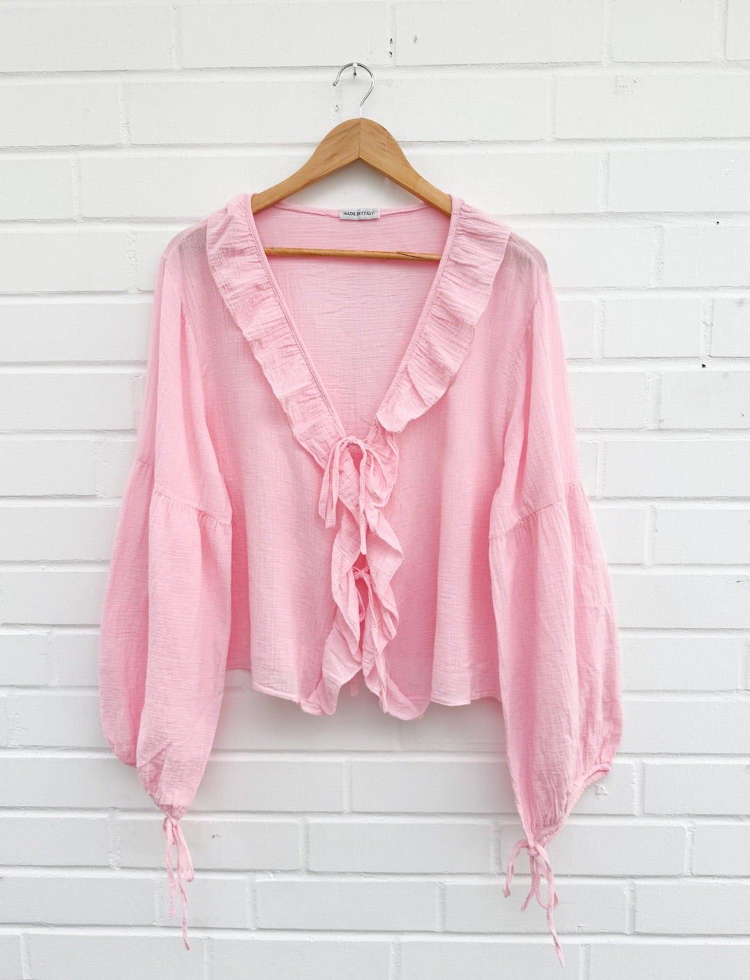 CUTIE SCHLEIFEN BLUSE - rosa