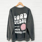 GOOD VIBES FLOWER SWEATER - d.grau