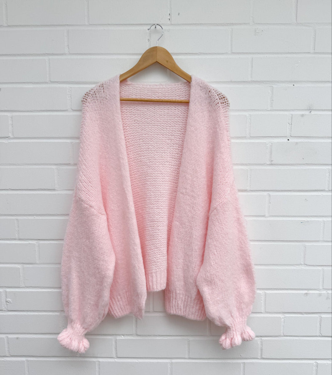 RÜSCHEN CARDIGAN - rosa
