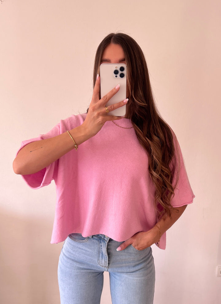 RUNDHALS KURZARM PULLOVER MAI - versch. Farben