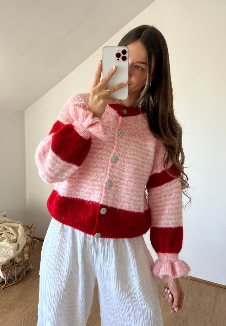 STRICKJACKE STRIPE CANDY - Versch. Farben