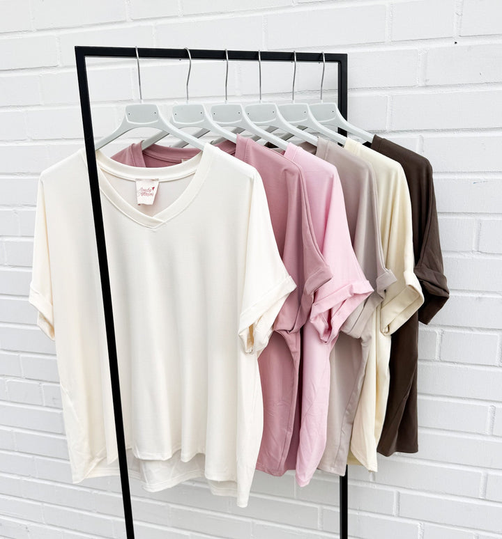 OVERSIZE BASIC T-SHIRT INES - versch. Farben