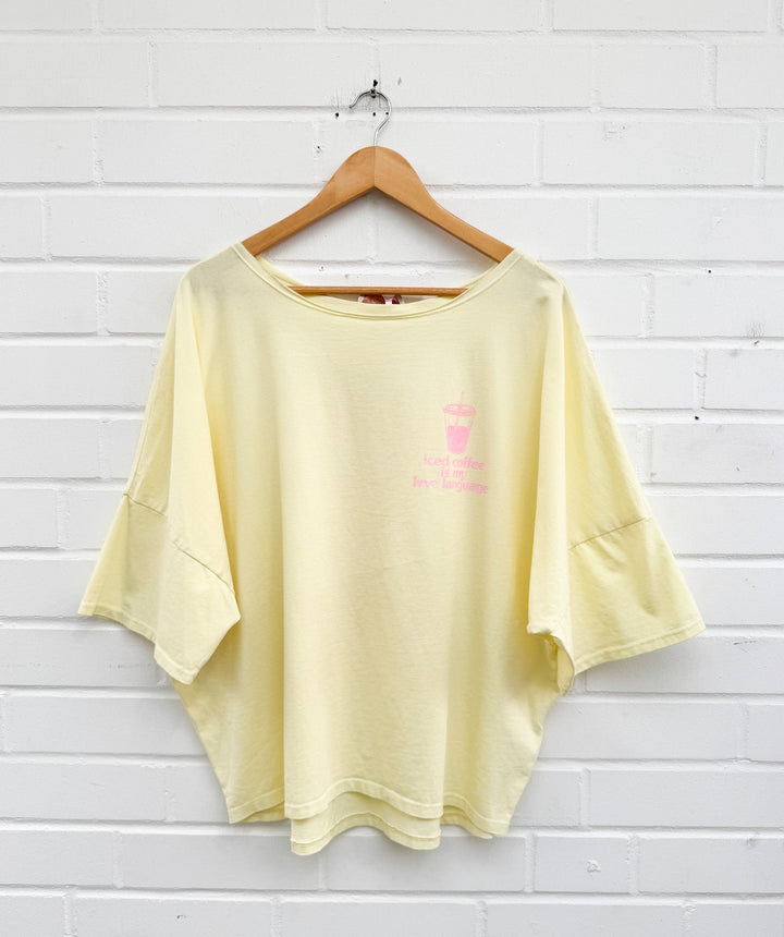 OVERSIZE T-SHIRT ICE COFFEE - versch. Farben
