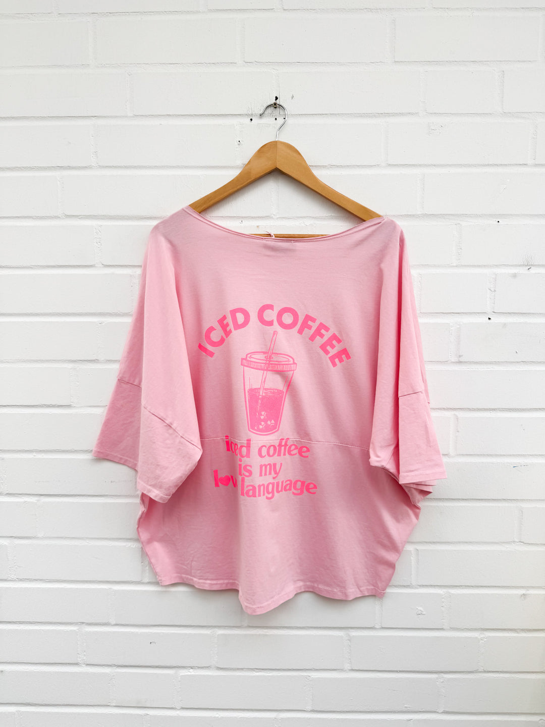 OVERSIZE T-SHIRT ICE COFFEE - versch. Farben