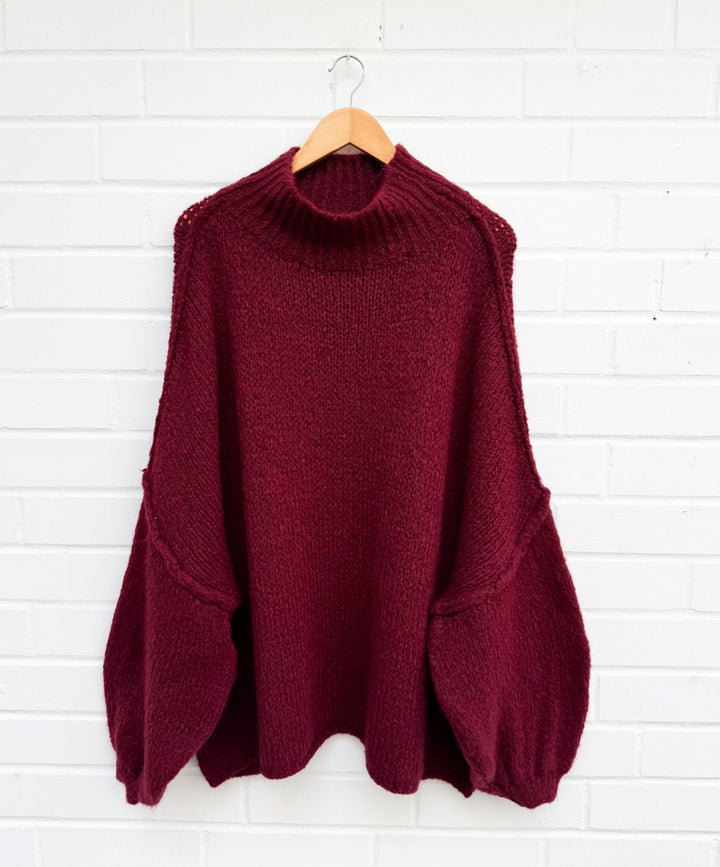 LANGER OVERSIZE STRICKPULLOVER MAIRA - versch. Farben