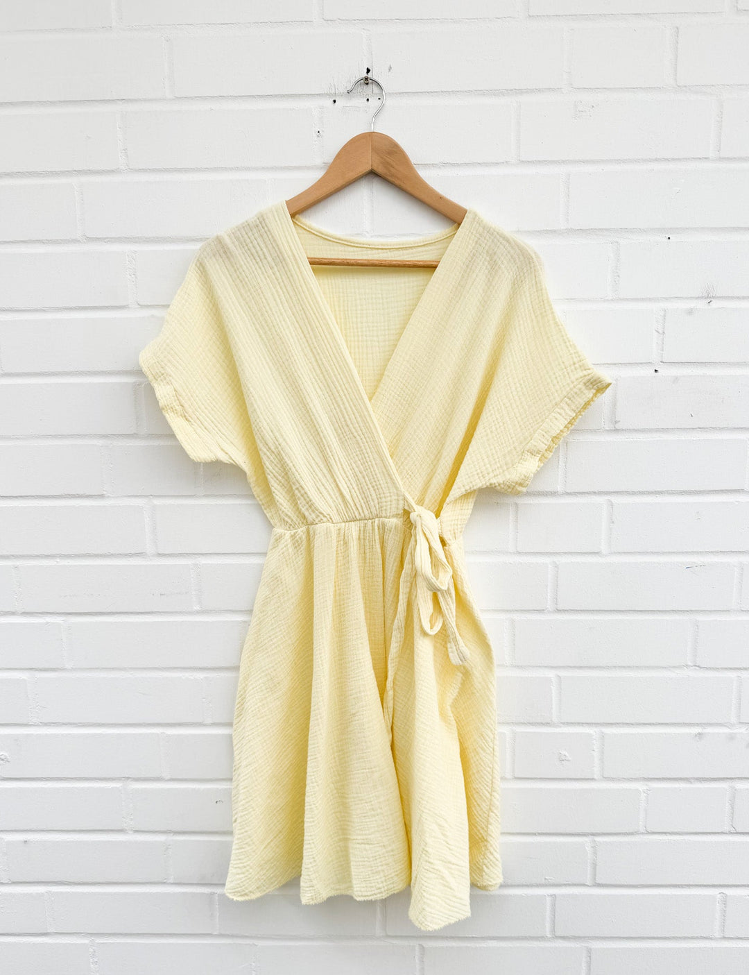 MUSSELN WICKELOPTIK KLEID - versch. Farben