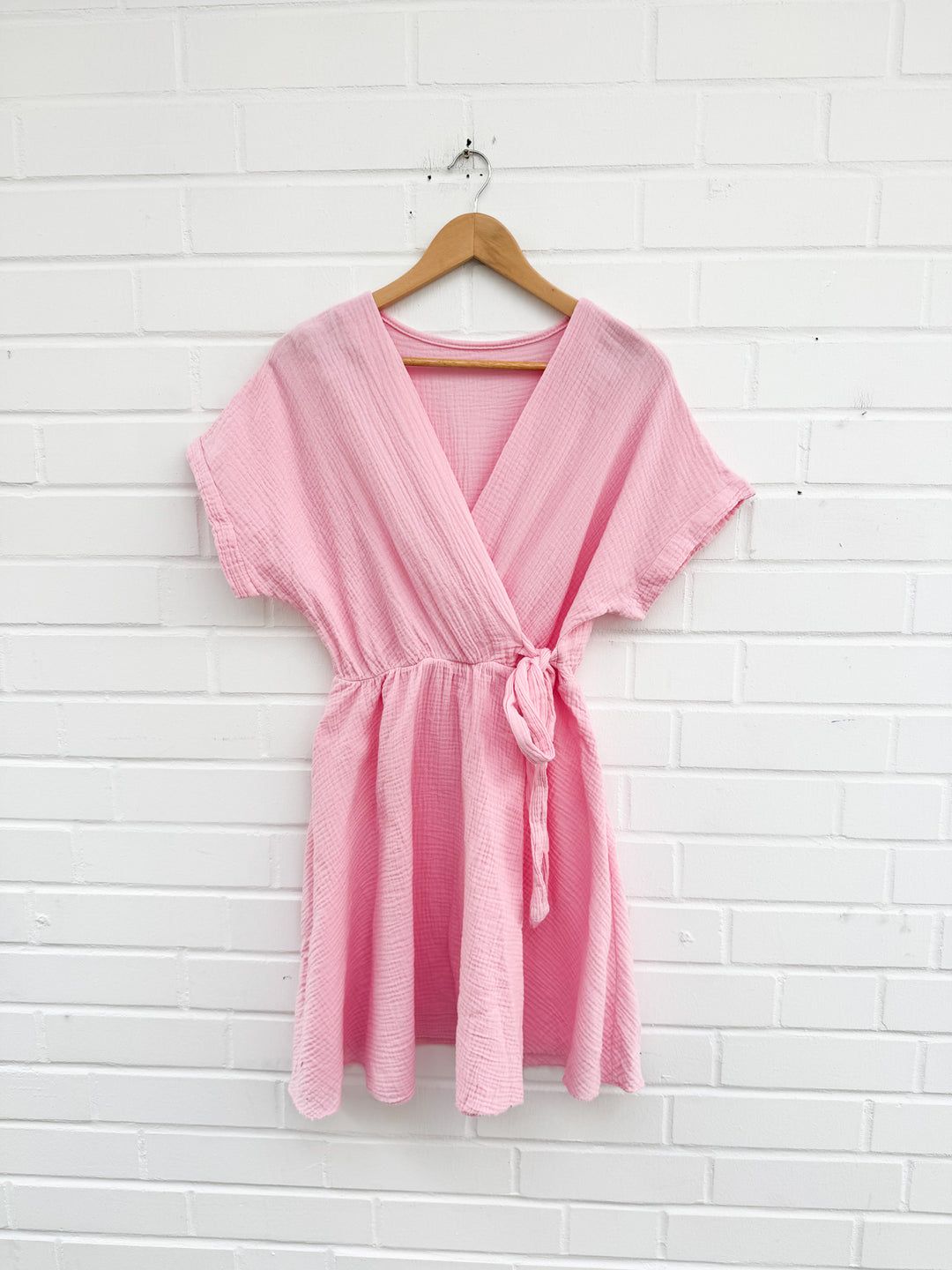 MUSSELN WICKELOPTIK KLEID - versch. Farben