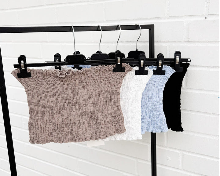 BANDEAU CREPE TOP - versch. Farben