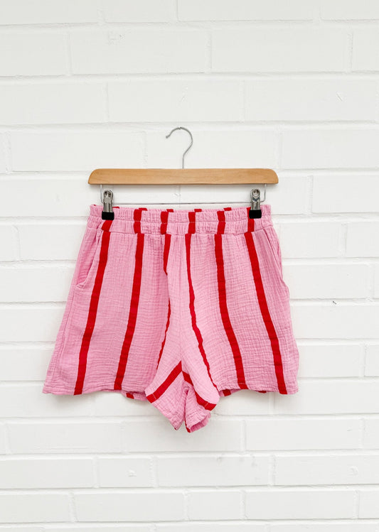 MUSSELIN STRIPE SHORTS PINKY - pink/Rot