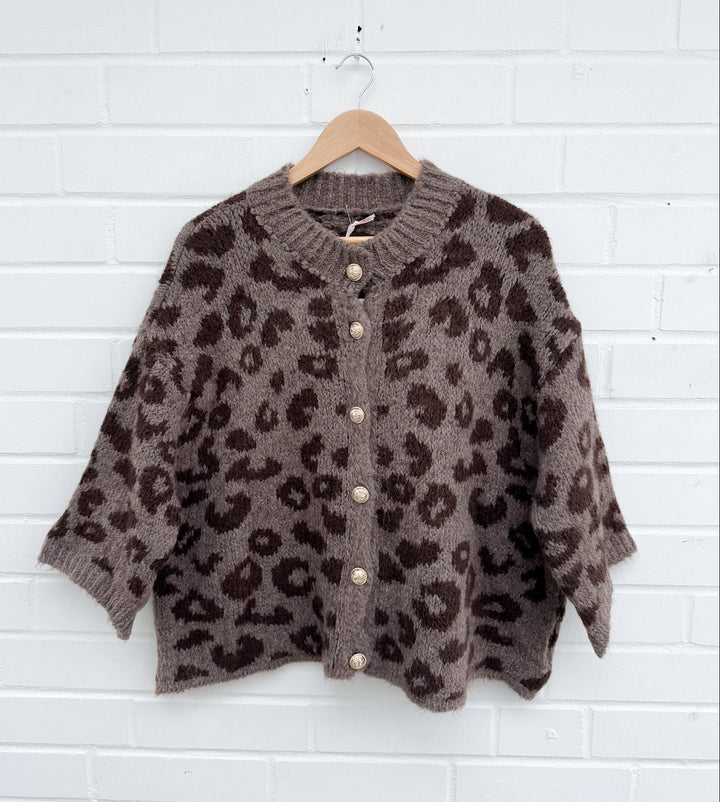 LEO STRICKJACKE mit 3/4 Arm - versch. Farben