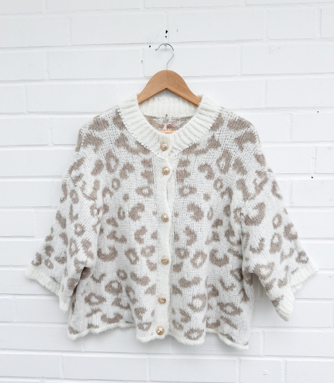 LEO STRICKJACKE mit 3/4 Arm - versch. Farben