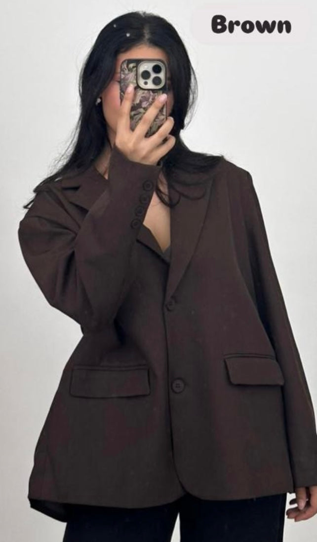 OVERSIZE BLAZER mit Schlitz hinten  - versch. Farben
