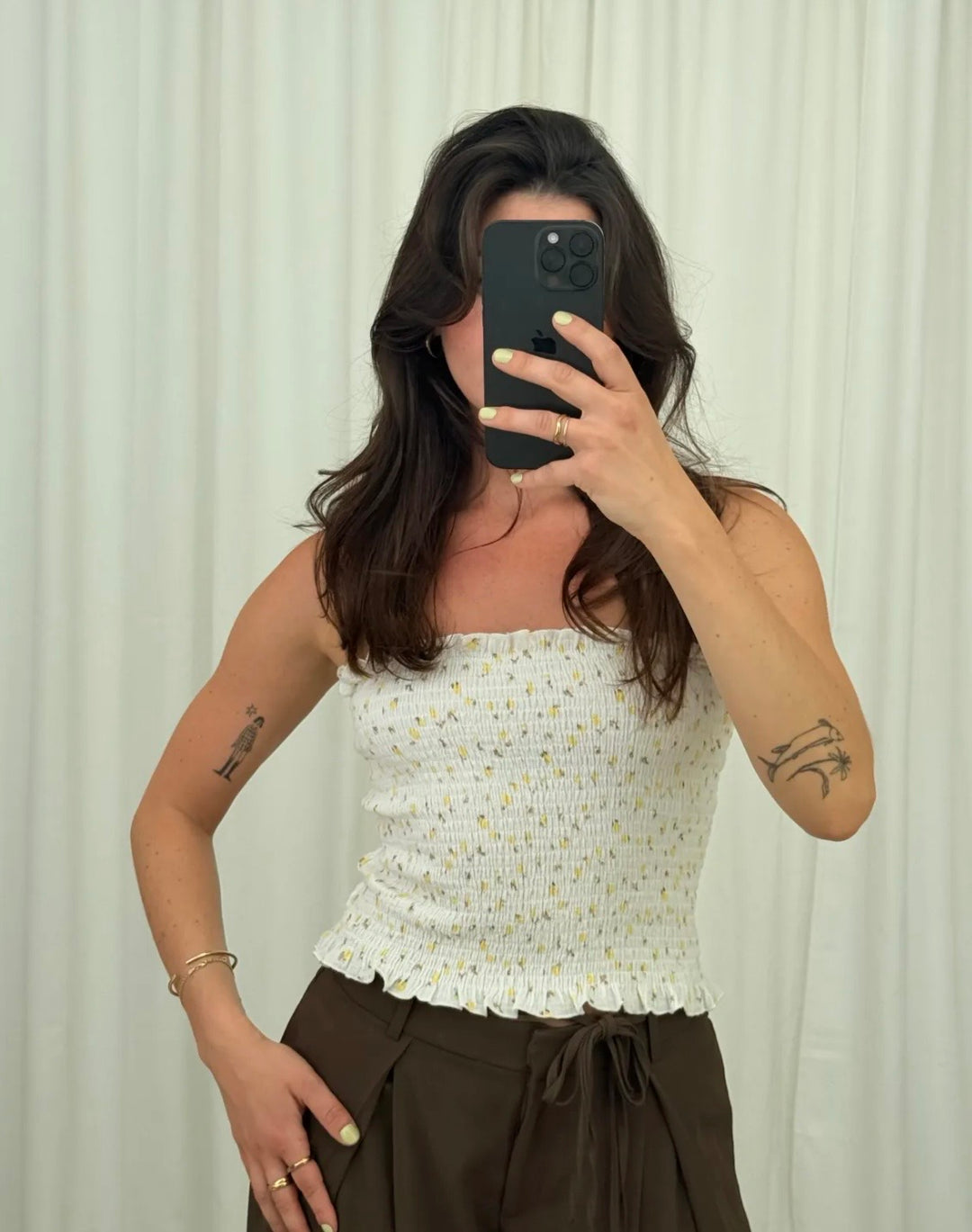 FLOWER BANDEAU TOP - versch. Farben