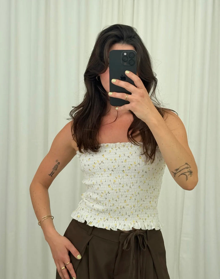 FLOWER BANDEAU TOP - versch. Farben