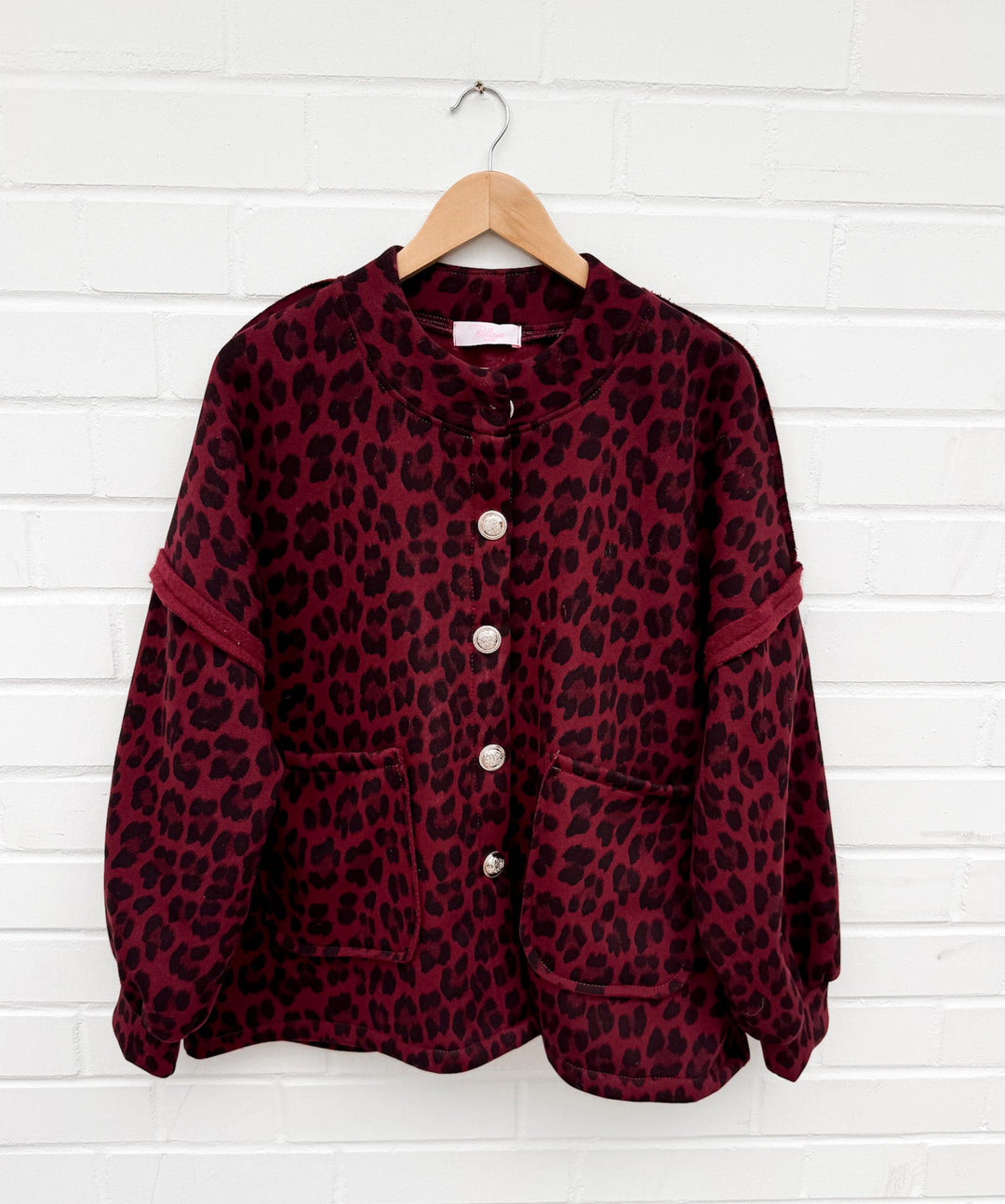 OVERSIZE SWEATJACKE LEO MAIRA - bordeaux