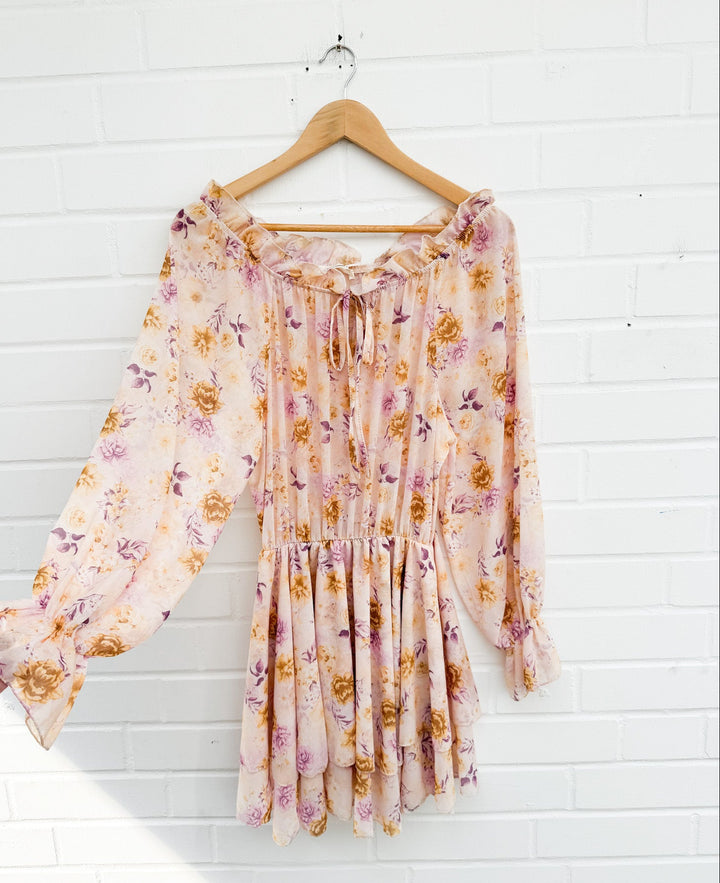 FLOWER OFF SHOULDER PLAYSUIT  - versch. Farben